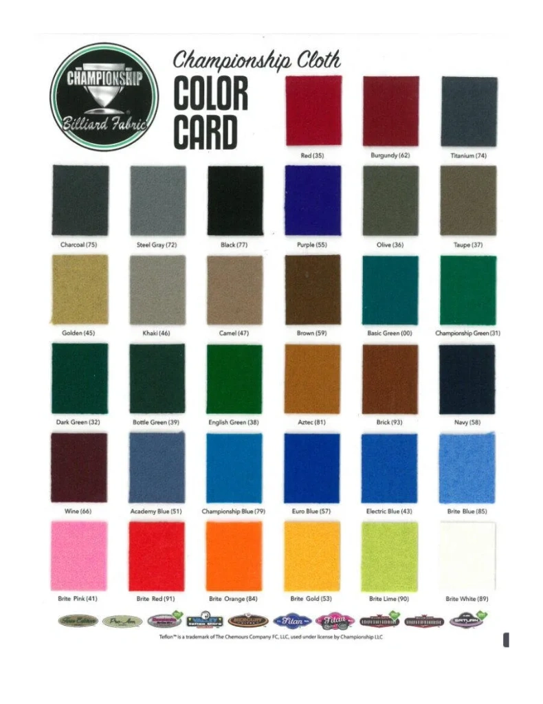 Pool table during service