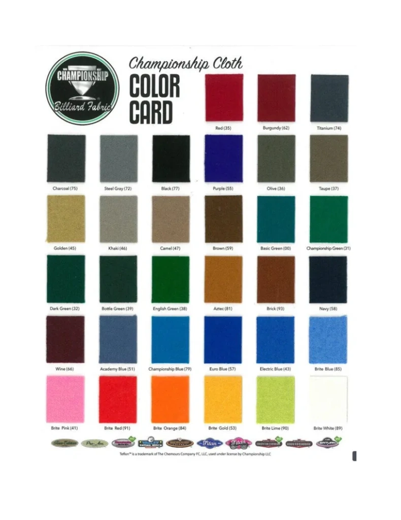 Pool table after refelting